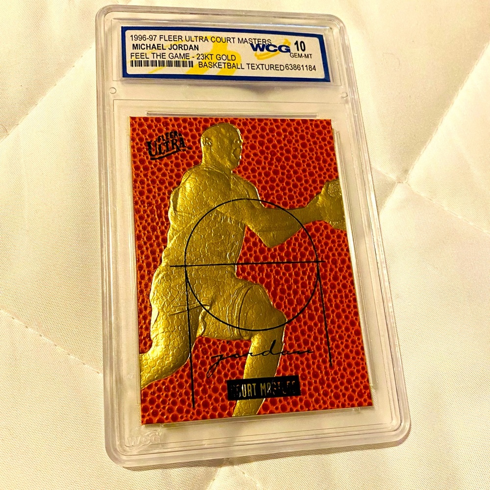 1996-97 Fleer Ultra Michael Jordan COURT MASTERS GOLD 23KT Card Graded WCG 10